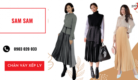 Thảm khảo 6 set đồ ấn tượng với chân váy xếp ly dài